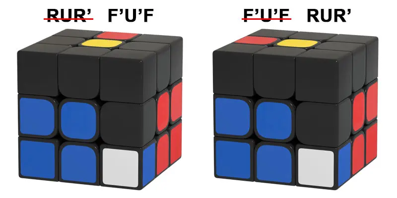 bad positions for the edge pieces relative to the algorithms
