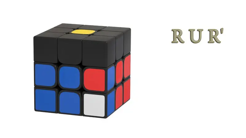 F2L for beginners - Step 1 - Move both pieces into the top layer of the cube - algorithm: R U R'