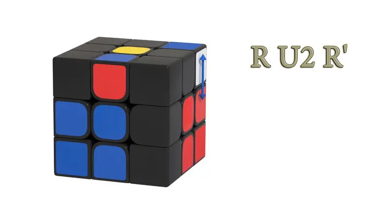 F2L for beginners - Step 2 - Same colors on top - algorithms: R U2 R' and F' U' F