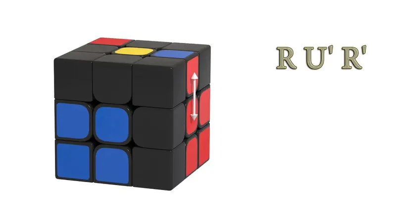 F2L for beginners - Step 2 - Different colors on top - algorithms: R U' R' and F' U F